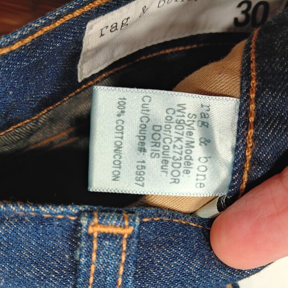 Rag and Bone Doris Dark Wash Cutoff Shorts 30 Mid-Rise - Picture 8 of 10